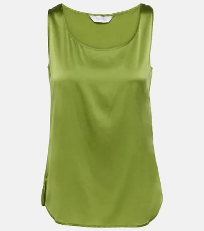 Max Mara Leisure Pan Cotton-blend Tank Top In Green