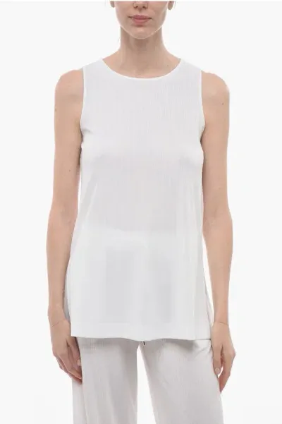 Max Mara Leisure Top Harald Aus Jersey In Weiss