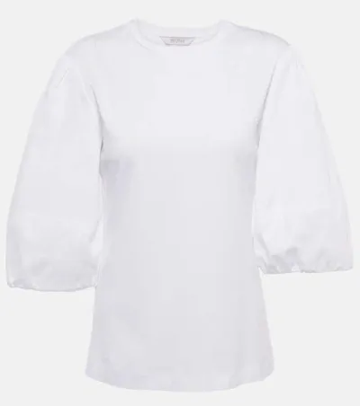 Max Mara Leisure Tebaide Puff-sleeve Top In White