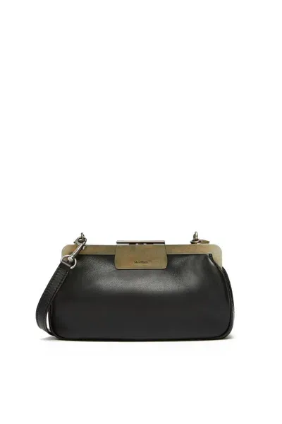 Max Mara Logo Detailed Shoulder Bag In Black