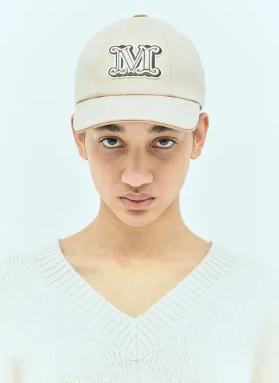 Max Mara Logo Embroidery Baseball Cap In Cream