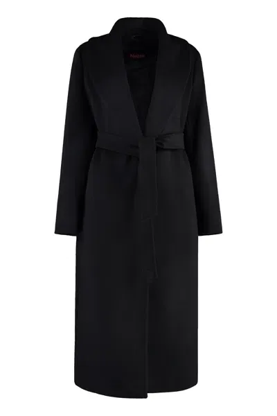 Max Mara Loriana Wool Coat In Black