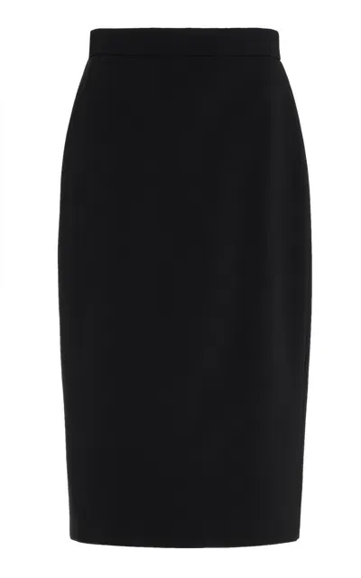 Max Mara Lubiana Stretch-knit Skirt In Black