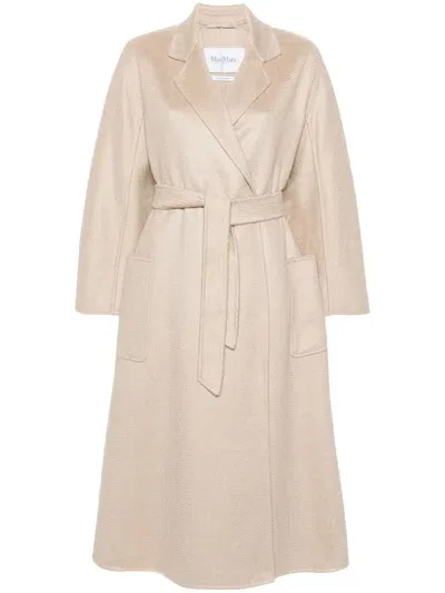 Max Mara Ludmilla Icon Belted Coat In Neutrals