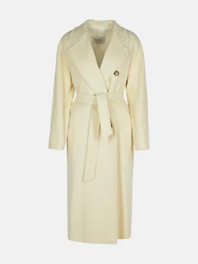 Max Mara 'madame' White Wool Blend Coat