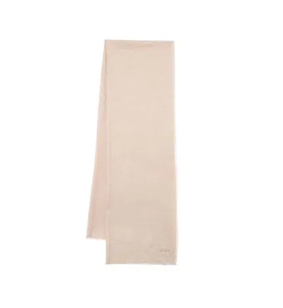 Max Mara Magico Frayed Edge Scarf In Beige