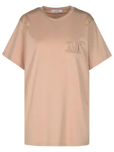 Max Mara Mango' Nude Cotton T Shirt