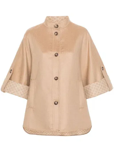 Max Mara Woman Marina Woman Beige Capes In Cream