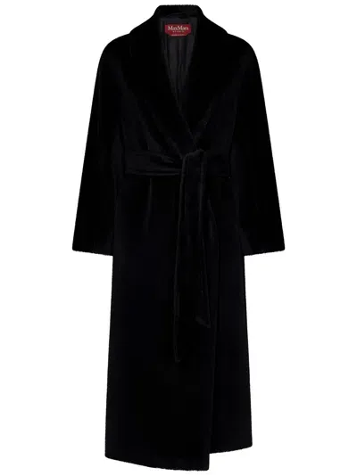 Max Mara Maxmara Studio Usa Coat In Black