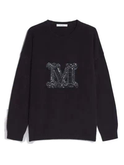 Max Mara Maxmara Vicolo Oversized Jumper Navy In Blue