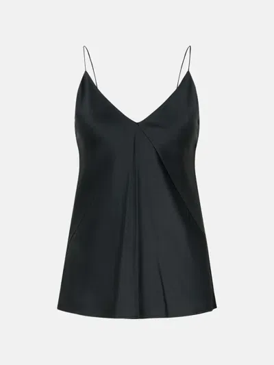 Max Mara 'metello' Black Silk Top