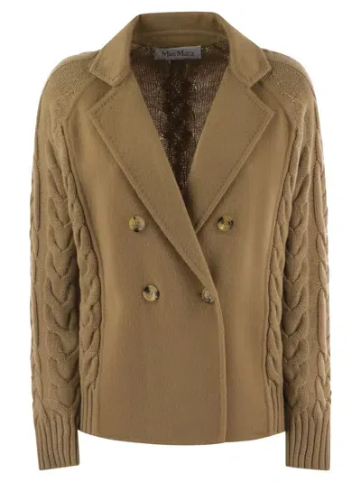 Max Mara Micio Wool And Cashmere Caban In Camel