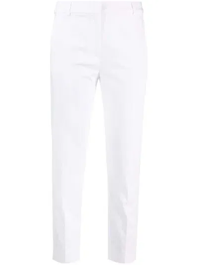 Max Mara Mid-rise Cropped Trousers In 白色