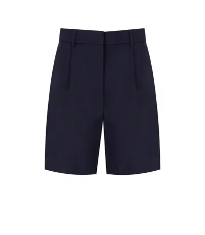 Max Mara Nabulus Blue Bermuda Short In Black