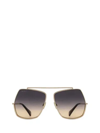 Max Mara Navigator Frame Sunglasses In Gold