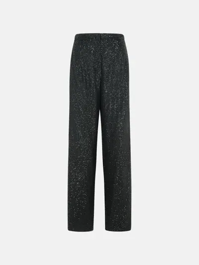 Max Mara 'navigli' Black Viscose Blend Pants