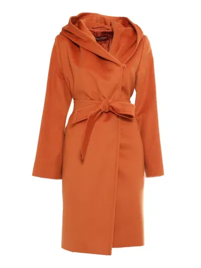 Max Mara Newmang Orange Coat