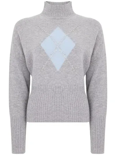 Max Mara Nuccia Light Grey Sweater/tank/top In Grigio