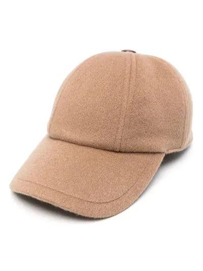 Max Mara Obliqua Cap In Brown