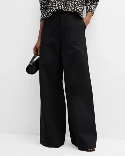 Max Mara Oboli Wide-leg Trousers In Black