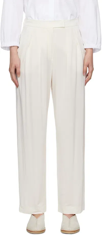 Max Mara Off-white Giochi Trousers In 6 Ecru