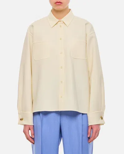 Max Mara Tirolo Jersey Overshirt In Neutrals