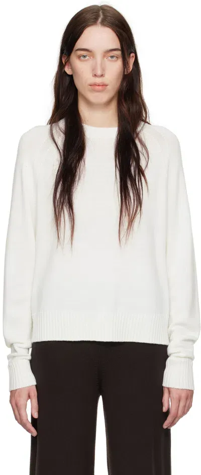 Max Mara Off-white Salvia Sweater In 001 White