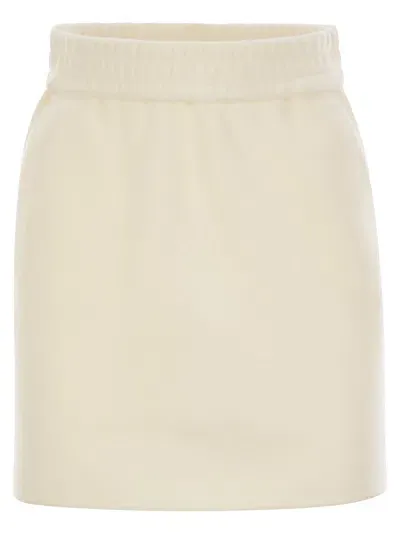 Max Mara Onagro Wool And Cashmere Jersey Miniskirt In Neutral