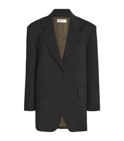 Max Mara Oversized Single-breasted Blazer In Black