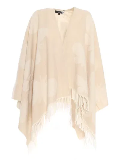 Max Mara Pace White Cape-wrap-poncho