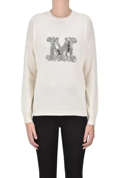 Max Mara Palato Pullover In Ivory