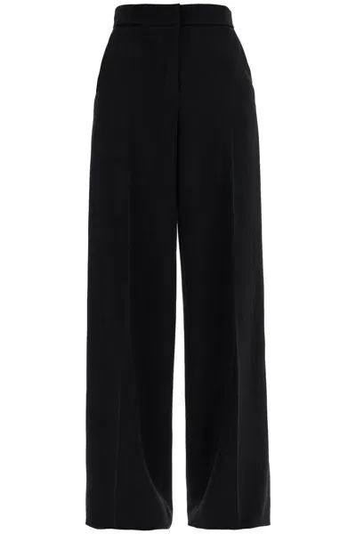 Max Mara Straight Leg Trousers In Cady In Black