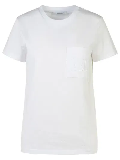 Max Mara Cotton Jersey T-shirt In White