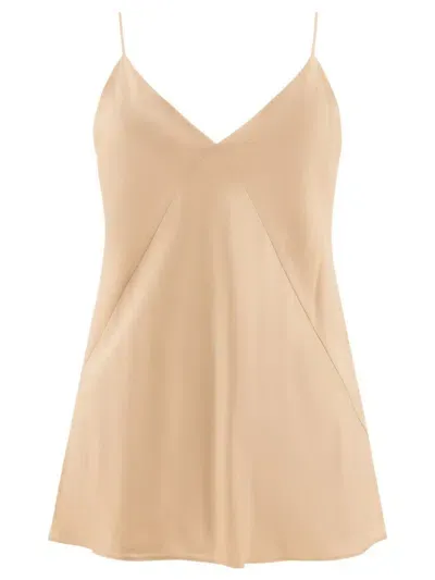 Max Mara Metello Vneck Sleeveless Top In Beige