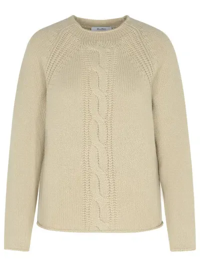 Max Mara Pico Beige Cashmere Sweater In Cream