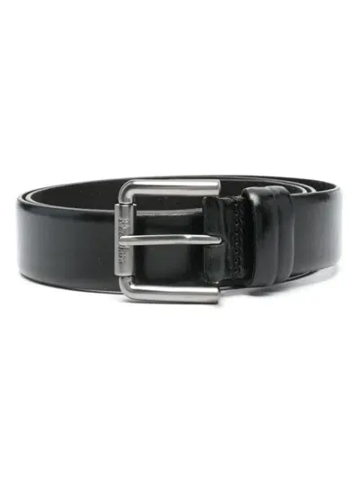 Max Mara Shiny Leather Belt In Black  