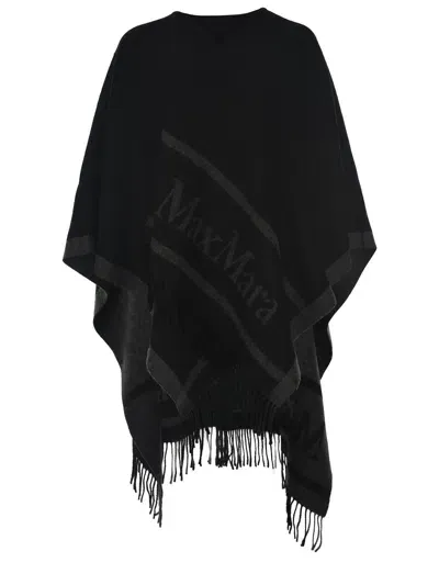 Max Mara Poncho  "hilde" In Black