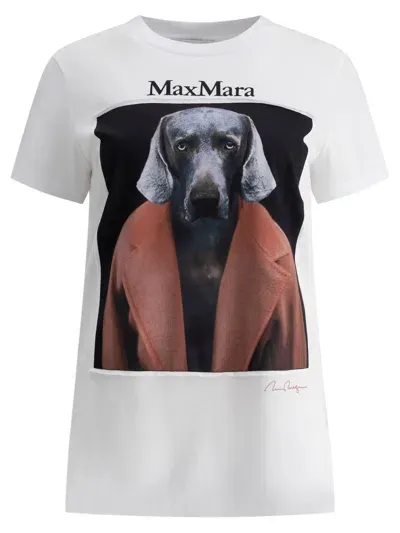 Max Mara Printed Jersey T-shirt In Blue