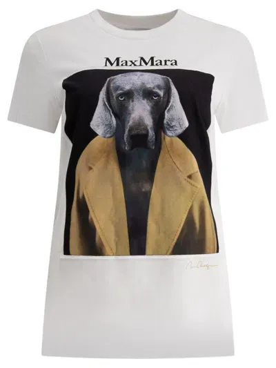 Max Mara Printed Jersey T-shirt In White