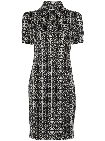 Max Mara Printed Midi Dress In White