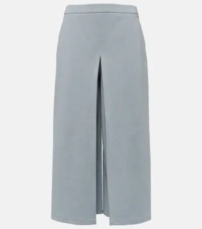 Max Mara Quid Cotton-blend Culottes In Grey