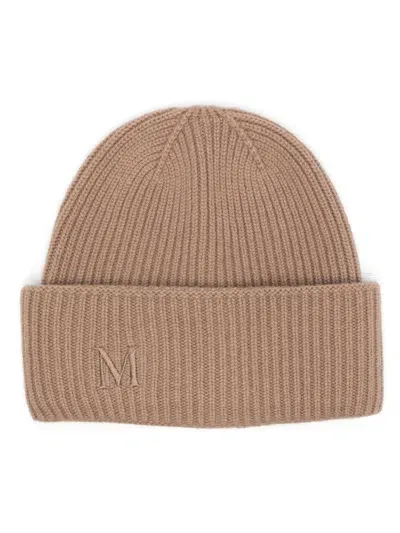 Max Mara Retina Beanie In Brown