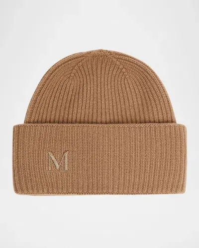 Max Mara Retina Cashmere Beanie In Camel