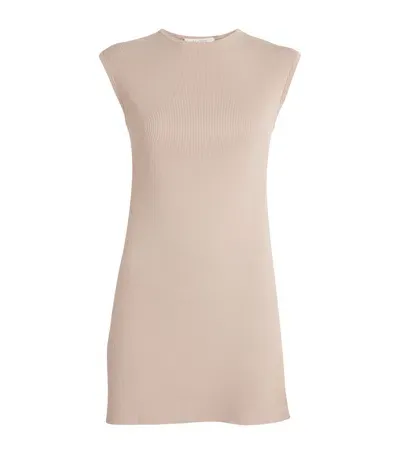 Max Mara Ribbed Sweater Top In Beige