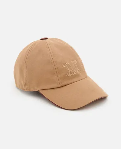 Max Mara Rienza Logo Baseball Cap In Light Brown