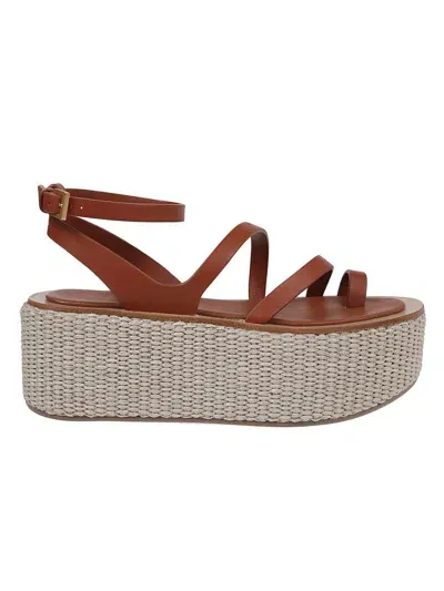 Max Mara Biarritz Sandals In Brown