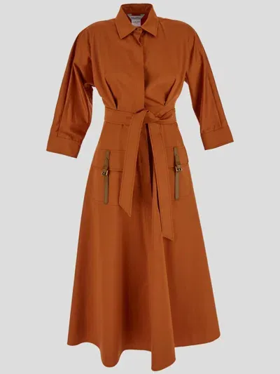 Max Mara Sibari Dress In Orange