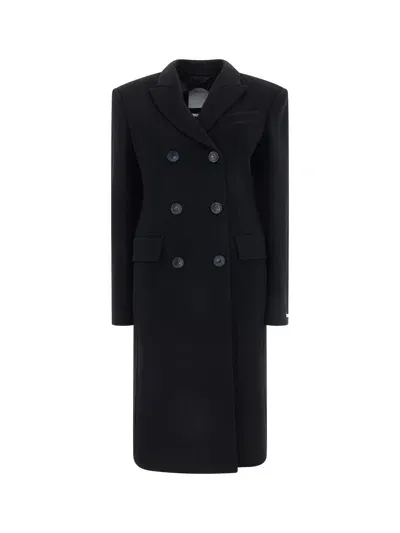 Max Mara Sportmax Morgana Coat In Nero