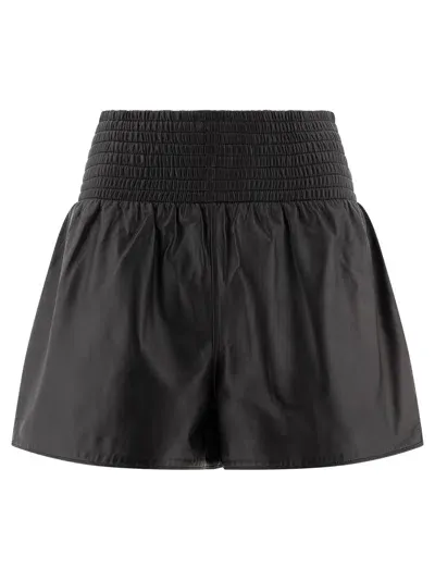 Max Mara Sportmax Nappa Shorts In Black