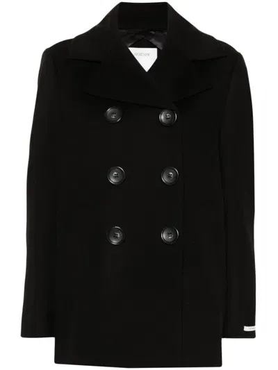 Max Mara Sportmax Wool Double-breasted Jacket For Women In Black